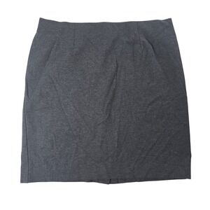 J. Jill Ponte‎ Knit Charcoal Gray Pencil Skirt Grey Medium Petite Womens